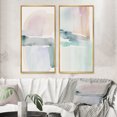 thumbnail image 1 of Designart "Pastel Tranquility in Serene Shades I" Abstract Liquid Ink Framed Wall Art Set Of 2 - Modern Blue Frame Gallery Set For Office Decor, 1 of 6