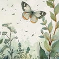 thumbnail image 6 of WYYP Butterfly Plant Field Round Tablecloth with Elastic Edge 100% Polyester Fiber White, 6 of 8