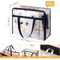 thumbnail image 3 of Bolsa de 4 Bolsas de Almacenamiento Transparentes para Ropa, Ropa de Cama y Juguetes, Organizadores de PVC con Cierre Multiusos de 40 L, Diseño Que Ahorra Espacio y Plegable para Clóset, Mudanza y Or, 3 of 8