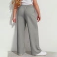 thumbnail image 4 of FAIWAD Kids Girls Wide Leg Sweatpants High Waisted Drawstring Baggy Pants Casual Athletic Joggers Sweat Pants, 4 of 9