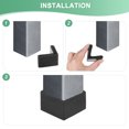 thumbnail image 4 of Uxcell 8-Pack L-Shape Angle Iron Caps, 1 x 1" Rubber Anti Slip Leg Cover for Shelves/Table, Angle Iron Foot Pads, 4 of 6