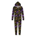 thumbnail image 4 of WXLWZYWL Family Halloween Pajamas Matching Sets Halloween Costumes 2024 Family Halloween Pumpkin Spider Bat Ghost Printed Pajamas Funny Zipper Hooded Jumpsuit Pjs Matching Onesie, 4 of 6