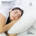 thumbnail image 2 of TESSO HOME Set 2 Almohadas Memory Foam con Relleno Semi Firme de Espuma de Memoria Triturado y Microfibras de Gel. Fundas Suaves, Lavables e Hipoalergénicas, 2 of 9