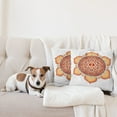 thumbnail image 4 of Ambesonne Leaf Throw Pillow Cover 2 Pack, Harmony Motif, 20", Orange Vermilion, 4 of 7