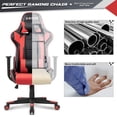 thumbnail image 4 of Furniwell Gaming Chair - High Back Computer Desk Chair with Headrest and Lumbar Support (Red), 4 of 16