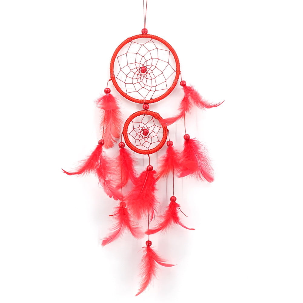 Dream Catcher Feather Blue Lace Handmade Car Home Wall Hanging Decor Ornament