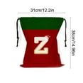 thumbnail image 3 of Taicans 26 Letter Christmas Gift Bags - 12.2x14.96in Red Drawstring Storage Bags,Reusable Holiday Tote for Small Gifts & Tree Decor (Santa/Snowflake Pattern)‌, 3 of 6