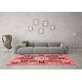 thumbnail image 3 of Ahgly Company Machine Washable Indoor Rectangle Abstract Red Modern Area Rugs, 4' x 6', 3 of 4