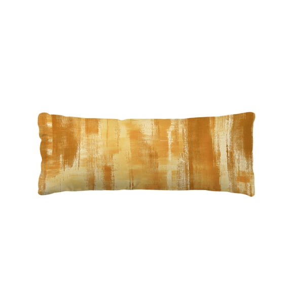Golden Brown Ombre Body Pillow Cover 20 x 54 Inch Decorative Pillow Cover Modern Abstract Art Oil Painting Lumbar Pillowcase Seasonal Rectangle Cushion Case for Couch Sofa Bed Living Room