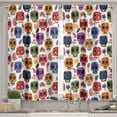 thumbnail image 2 of Ambesonne Wooden Valance & Curtain, Scary, 55"x30", Multicolor, 2 of 6