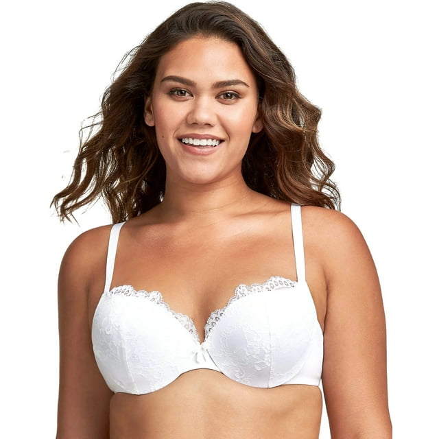 Maidenform Womens Love the Lift Push Up Demi Bra, 36A, White
