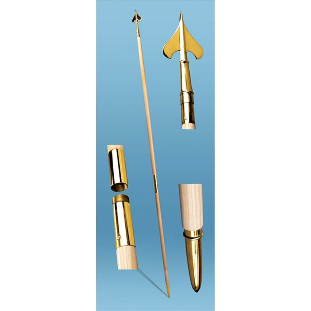 9'x11/4" ASH GUIDON POLE W/BRASS SPEAR, JOINTS AND FERRULE Walmart