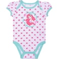 thumbnail image 3 of Disney Baby Girls' The Little Mermaid Ariel Bodysuit Pack of 3, 3 of 7