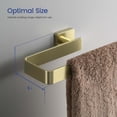 thumbnail image 6 of KIBI Blaze 10 inch Hand Towel Bar Bathroom Towel Holder Solid Brass Wall Mounted Modern Bathroom Towel Bar (Brushed Gold) (KBA16), 6 of 16