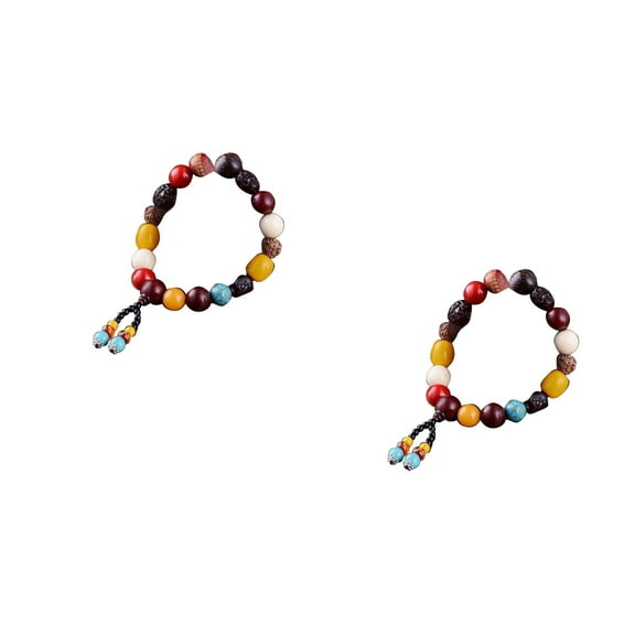 WORGEOUS 2pcs Buddha Beads Car Hanging Pendant Car's Gear Hanging Decoration Safeness Blessing Hanging