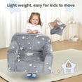 thumbnail image 6 of Kids Sofa, Toddler Couch Glow in The Dark,Toddler Chairs Comfy,Soft Kid Couch for Boys and Girls Gift, Gray, 6 of 8
