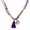 Purple, variant on Mystic Tree of Life Green Tassel Brass and Howlite Double Strand Necklace
