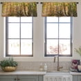 thumbnail image 4 of LALILO Kitchen Curtain Valance Spring Bouquet Floral Color Rod Pocket Window Curtain 52"x 18" Set of 2, 4 of 7
