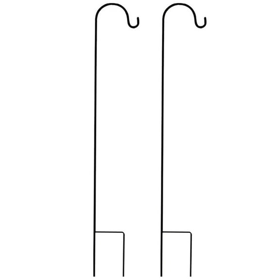 2025 New! 2X Shepherd Hooks Rust Garden Stake Outdoor Metal Plant Stand Hanger Bird Feeder Pole 120X10X1cm