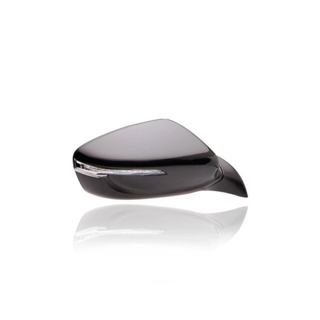 Door Mirror - Compatible/Replacement for '14-16 Kia Forte/5-Sedan/Hatchback-Ex/Sx-Only - Powered, Heated, With Signal Lamp, Without Puddle Lamp, Powered-Fold, Unpainted - Right Passenger - 87620A7270