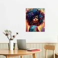 thumbnail image 2 of JRXY African American Woman Wall Art Black Art Poster Graffiti Canvas Painting Picture for Living Room 16x20in 12x16 in, 2 of 4
