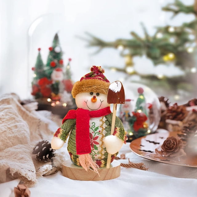 xihome Adorno de muñeco de nieve de tela para decorar el rbol de Navidad, ideal para interiores. Decoracin navideña para el hogar y la oficina.