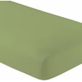 thumbnail image 4 of Full XL 100% Cotton Jersey Knit Sheet Set - Extra-Soft, Breathable & Hypoallergenic - 15" Deep Pockets, 54" x 80" - Ideal for Extra Long Full Beds - 4PC Full XL Sheet Set (Green), 4 of 7