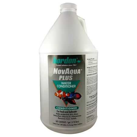 Kordon NovAqua Plus Water Conditioner for Fresh and Salt Water, 1 Gallon