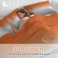 thumbnail image 4 of 3 Piece Burnt Orange Gray Ombre Duvet Cover Set Queen Size,Microfiber Comforter/Quilt Cover with Corner Ties and 2 Pillowcases,Modern Gradient Abstract Art All Season Soft Bedding with Zipper Closure, 4 of 8