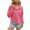 Pink, variant on Feancey Corduroy Long Sleeve Shirts for Women Half Button Collar Pullover Tops Fall Casual Lightweight Sweatshirt Solid Color Loose Tunic Tees White S