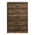 thumbnail image 2 of Furniture of America Kodo Rustic Wood 5-Drawer Chest in Walnut, 2 of 8