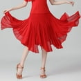 thumbnail image 4 of Women's Ballroom Dancing 360 Degree Long Swing Latin Salsa Rumba Flamenco Dance Skirts for Practice, 4 of 6