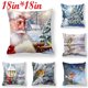 thumbnail image 2 of Christmas 3D Rabbit Cushion Cover Throw Pillow Case Xmas Squares,18x18inch, 2 of 6