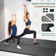thumbnail image 2 of Polar Aurora Gymnastics Mat 4'x10'x2" Floding Interlocking Gymnastics Mats with Carrying Handles Thick Gym Mat（Black）, 2 of 8