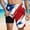 006 Red, variant on Generic Men's American Flag Swim Trunks 6" Inseam Board Short with Compression Liner (S-3XL)