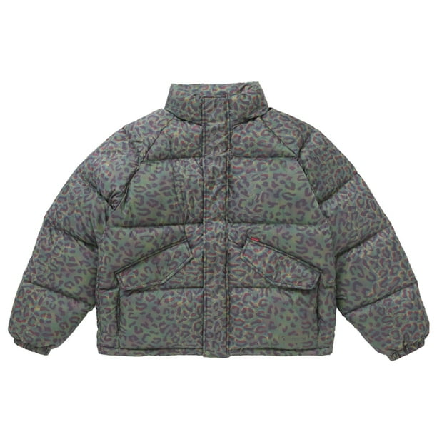 Supreme Men's 700-Fill Down Lightweight Puffer Jacket Leopard
