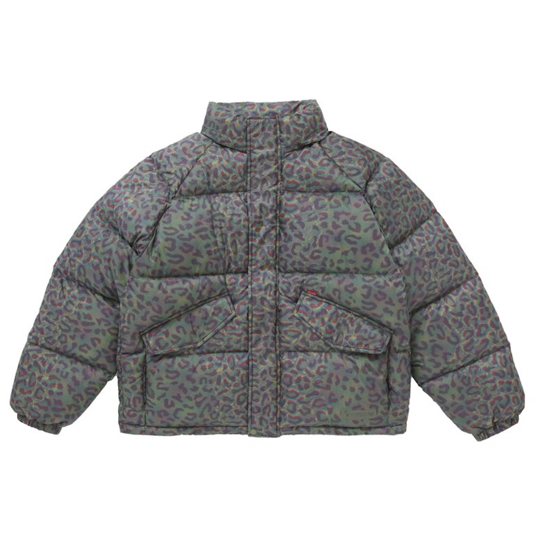 Supreme Men's 700-Fill Down Lightweight Puffer Jacket Leopard