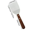 thumbnail image 3 of Clearance Sale! Homng Silver Spatula *1, Wooden Handle Ironing Cookie Spatula Square Tip Spatula Stainless Cake Spatula, 3 of 9