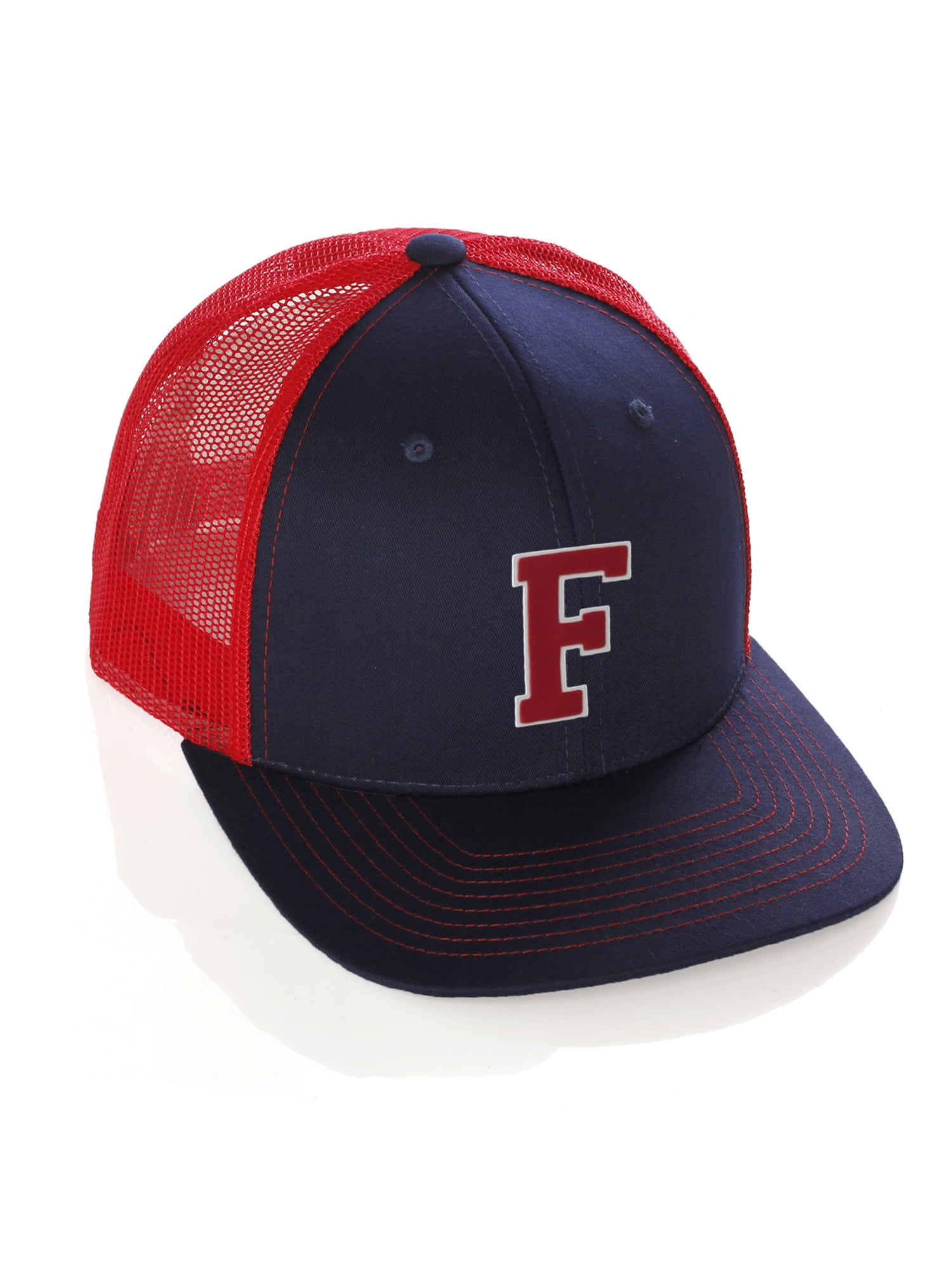 Team Sports Custom Initial Letter F Trucker Hat Adjustable Snapback Baseball Cap