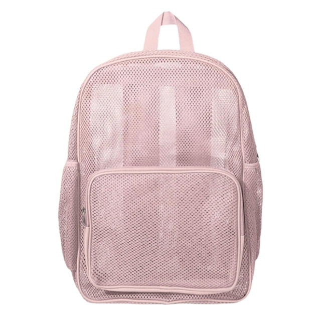 XIMIN Student Boys Girls Classic Heavy Duty Mesh Backpack with Padded Straps Quality Net Bookbag Durable See Through Simple Netting Daypack Deluxe Basic School Bag