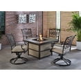 thumbnail image 4 of Hanover Traditions 5-Piece Fire Pit Chat Set with 4 Swivel Rockers in Tan with a 40,000 BTU Fire Pit Table, 4 of 18