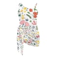 thumbnail image 7 of SEANATIVE Flower Printed Bathing Suit for Girls Mesh Cover-up Skirt Cutout One Shoulder Beach Swimsuits with Adjustable Strap, Size 17-18 Years Old, Cute Floral White, 7 of 7