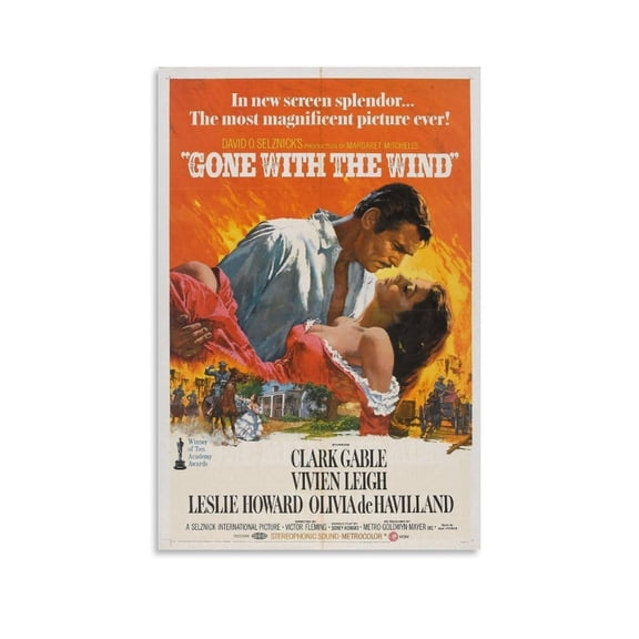 Gone with The Wind Movie Poster Poster Decorative Painting Canvas Wall Art Living Room Posters Bedroom Painting