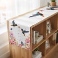 thumbnail image 6 of Table Runners 72 Inches Long Dress Scarves, Pink Flower Farmhouse Kitchen/Dining Table Runner, Coffee Tablerunners, Spring Floral Butterflies Birds Farmhouse 18x72 Inch, 6 of 9