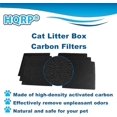 thumbnail image 4 of HQRP 6-Piece Activated Charcoal Carbon Litter Box Filters for Hooded Cat Litter Box, 6 x 6.5 Inch Trimmable Pads, 10mm Thick, 4 of 8