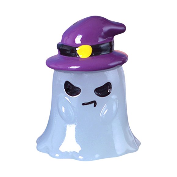 AKEGAMN Liquidation! Figurines Lumineuses d'Halloween 6 Styles Miniatures d'Halloween Phosphorescentes dans le Noir Petites Figurines en Résine à Cacher Petites Figurines de Citrouille pour Remplisseurs de Sacs Décoration de Jardin et de Maison de Poupée Halloween Luminou