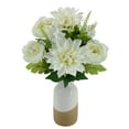 thumbnail image 6 of Mainstays 17 inches Indoor Artificial Dahlia Mix Bush, Cream Color., 6 of 8