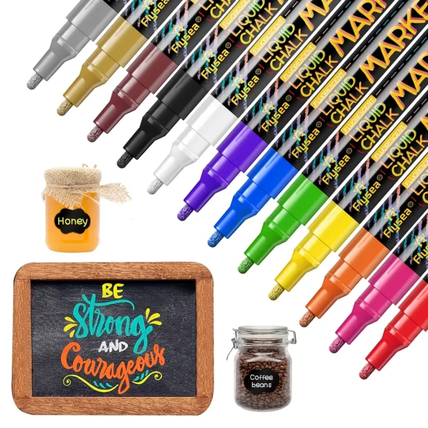 Liquid Chalk Markers 12-Pack, 1mm Extra Fine Point photo 7