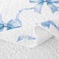 thumbnail image 5 of Homewish Kawaii Bow Quilt King For Girls,Blue Bowknot Bowtie King Coverlet Set,3pcs, 5 of 7