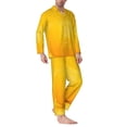 thumbnail image 2 of Fotbe Yellow Lemon Pattern Long Sleeve Pajama Set for Men,Sleepwear Set,2-piece Loungewear Set,Soft PJs Comfy Nightwear with Pockets-X-Large, 2 of 7